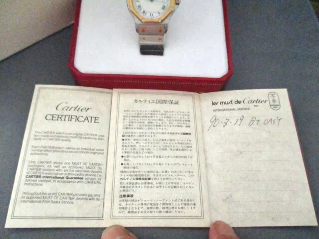 *Authentique* Rare CARTIER Santos Octagon 187902 État incroyable dans sa boîte !