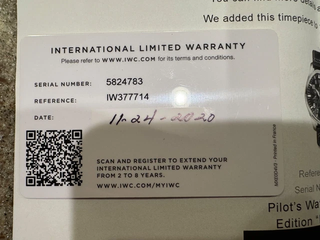 Chronographe d'Aviateur IWC Édition Le Petit Prince - IW377714 Coffret + Papiers