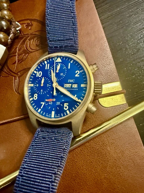 Montre d'Aviateur IWC Chrono Bronze Bleu IW288109