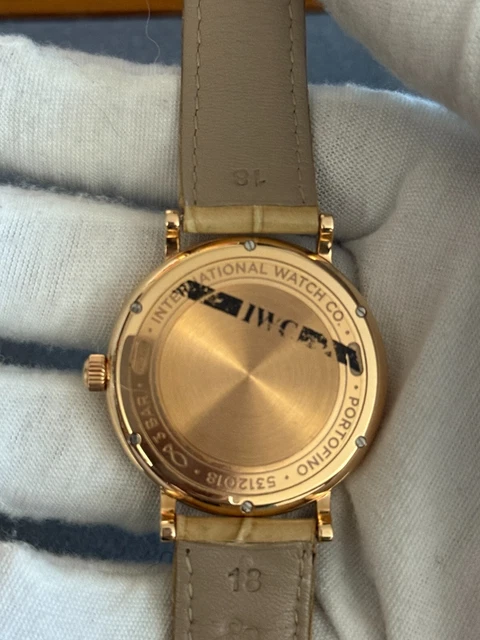 Montre IWC Portofino en or rose 18 carats avec diamants, 37 mm, réf. IW458107.