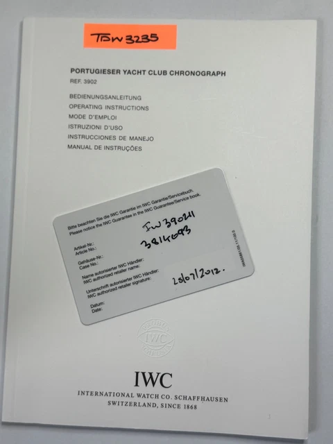 IWC Portugieser Yacht Club Chronographe IW3814093 Entièrement fonctionnel Sans prix de réserve