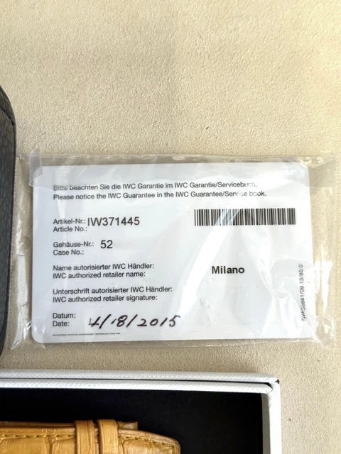 Montre automatique IWC Portugaise Chronographe Acier Cadran Argent 41 mm IW371445