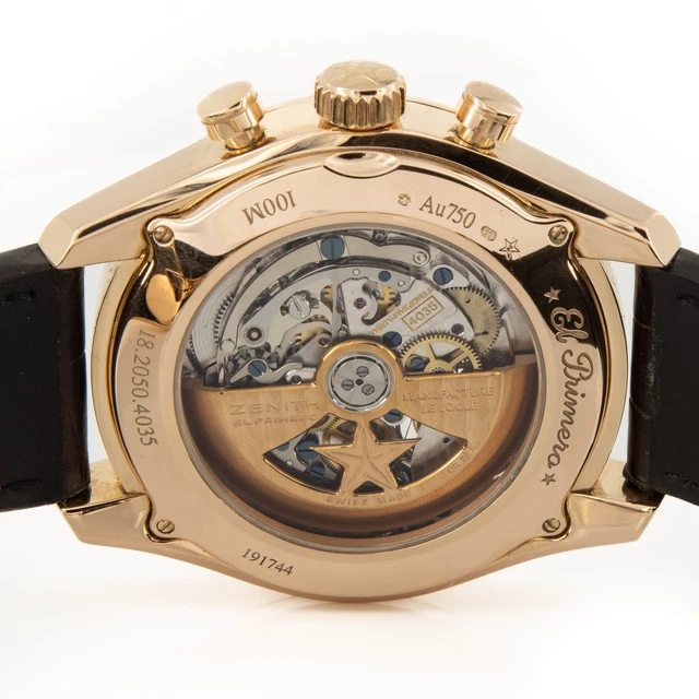 Montre homme Zenith El Primero Tourbillon Chrono 18K 18.2050, ensemble complet #W206671-2