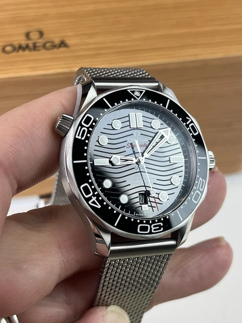 Bracelet en maille OEM amélioré pour OMEGA Seamaster Diver 300M 210.30.42.20.01.001