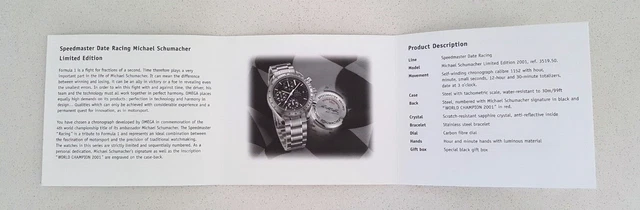 Omega Speedmaster Édition Limitée Michael Schumacher Homme Automatique O35195000