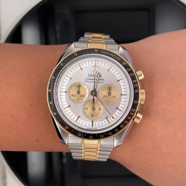 Montre homme Omega Speedmaster Professional bicolore Moonwatch Co-Axial Master