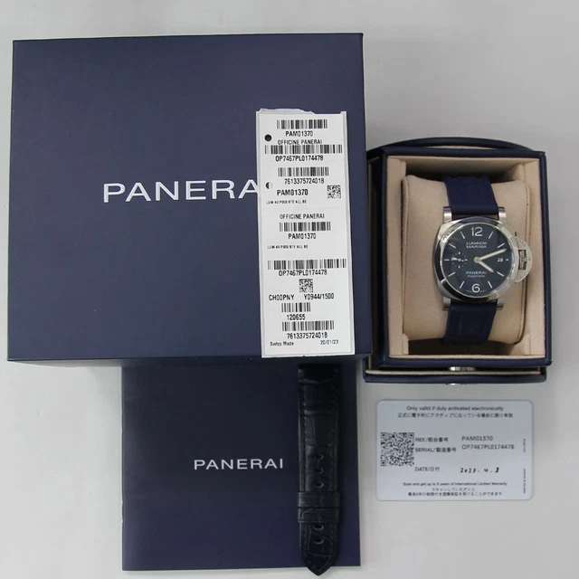 Montre homme PANERAI LUMINOR Marina Quaranta PAM01370 (numéro Y) du Japon G1012