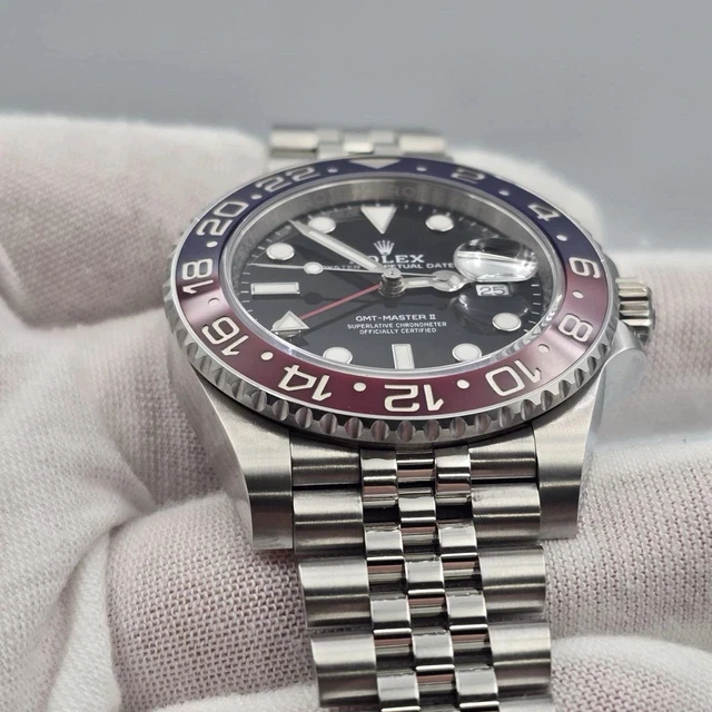 PAPIERS 2025 Rolex GMT Master II Pepsi Rouge Bleu Jubilee 126710BLRO Montre BOÎTE