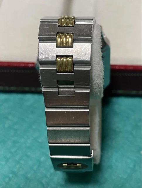 Montre-bracelet automatique Cartier Santos Godron rare de 1980 d'occasion