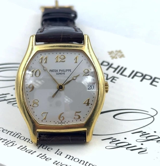Montre-bracelet automatique Patek Philippe pour homme, rare, en or 18 carats, référence 5030, avec papiers