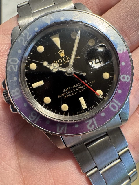 Rolex GMT-Master 1675 dorée, commande spéciale VIP, pour gaucher