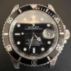 Montre automatique Rolex Submariner Date 16610 en acier avec cadran noir de 40 mm !!