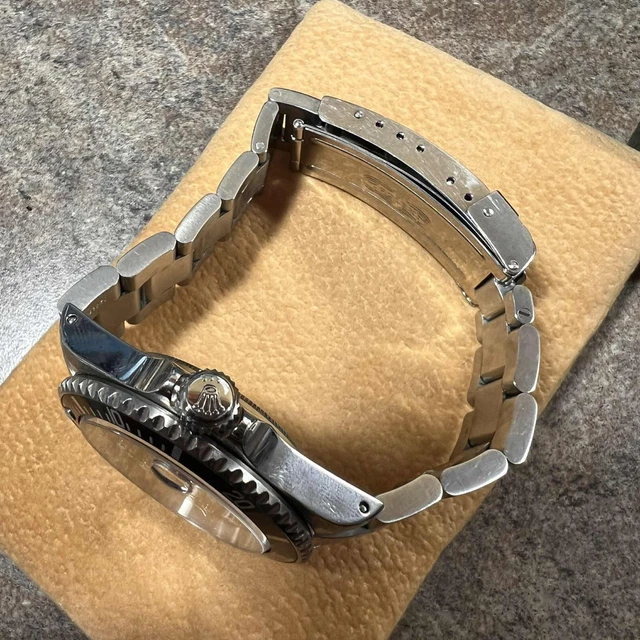 Montre automatique Rolex Submariner Date 16610 en acier avec cadran noir de 40 mm !!