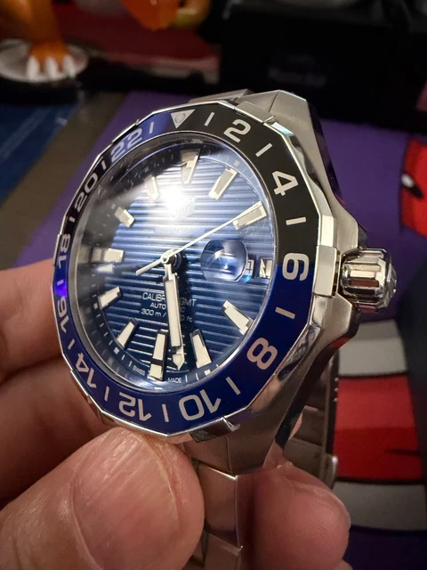 Montre homme TAG Heuer Aquaracer BATMAN GMT Automatique Bleue - WAY201T.BA0927