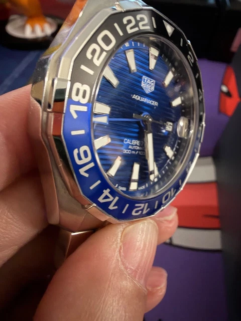 Montre homme TAG Heuer Aquaracer BATMAN GMT Automatique Bleue - WAY201T.BA0927