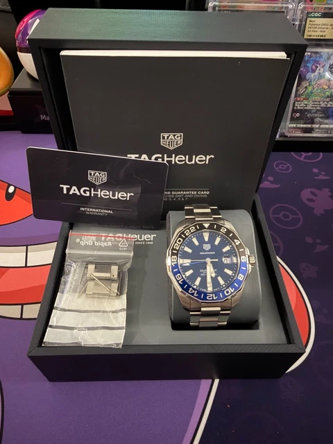 Montre homme TAG Heuer Aquaracer BATMAN GMT Automatique Bleue - WAY201T.BA0927