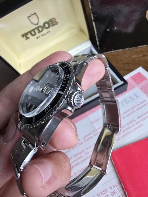 Tudor Rolex Submariner 9411 Vintage Snowflake Diver, coffret complet, papiers, 1976