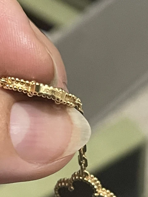 VAN CLEEF Vintage Alhambra 5 Motif Or Jaune Onyx