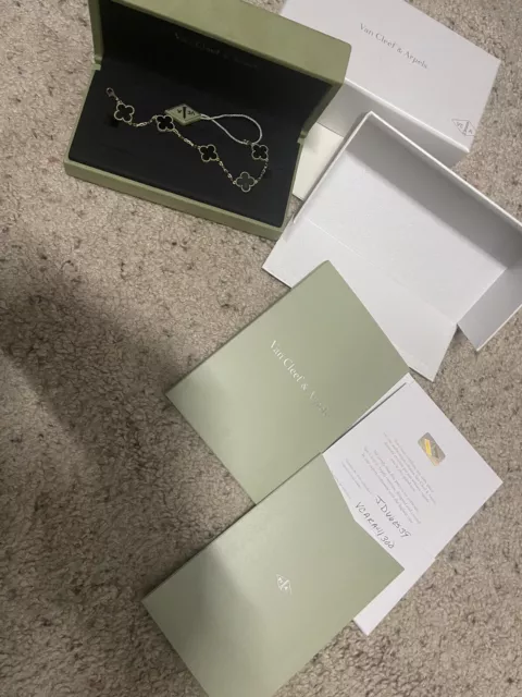 VAN CLEEF Vintage Alhambra 5 Motif Or Jaune Onyx