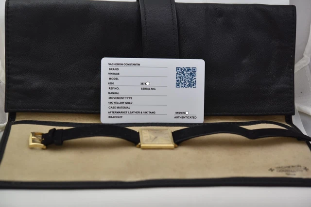 Vacheron Constantin Ref 6294 18K YG Square Calibre 1002, Poinçon de Genève, boîtier, Ex