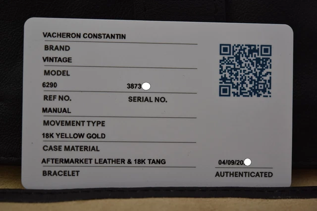 Vacheron Constantin Ref 6294 18K YG Square Calibre 1002, Poinçon de Genève, boîtier, Ex