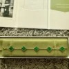 Van Cleef & Arpels Vintage Alhambra Bracelet, 5 motifs 18k YG - Malachite