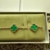 Van Cleef & Arpels Vintage Alhambra Bracelet, 5 motifs 18k YG - Malachite