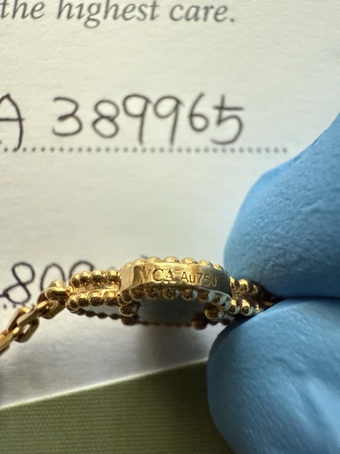 Van Cleef & Arpels Vintage Alhambra Bracelet, 5 motifs 18k YG - Malachite