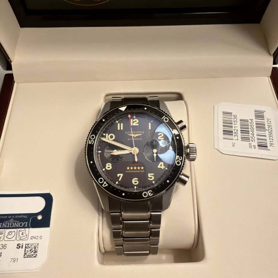 Montre homme LONGINES SPIRIT FLYBACK L3.821.4.53.6 42 mm