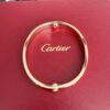 Bracelet Cartier Love en or rose 18 carats, taille 17, nouveau système à vis.