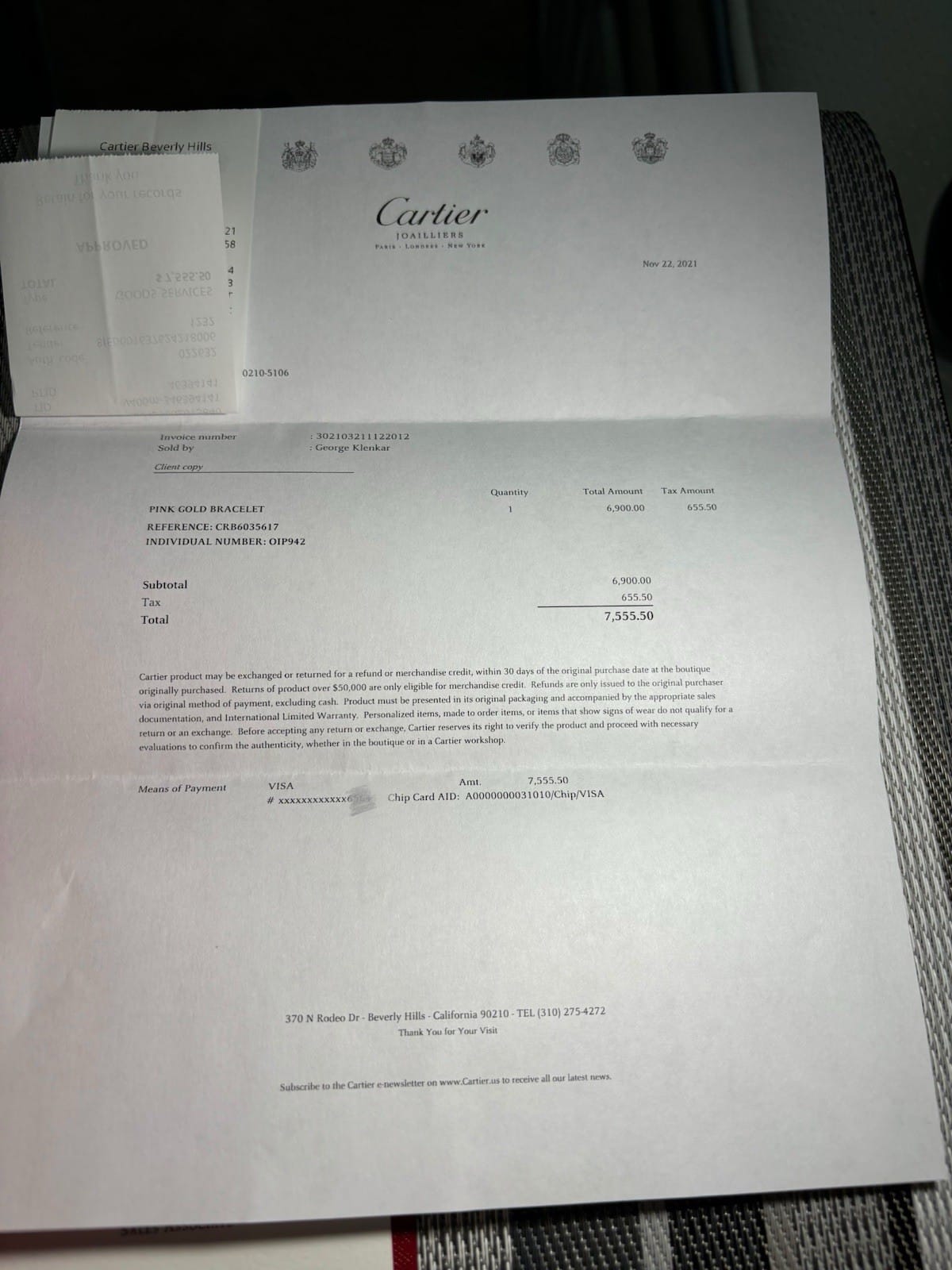 Bracelet Cartier Love en or rose 18 carats, taille 17, nouveau système à vis.