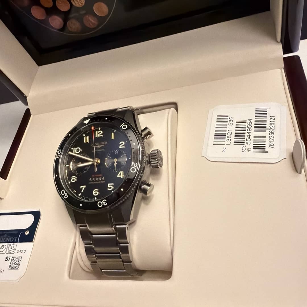 Montre homme LONGINES SPIRIT FLYBACK L3.821.4.53.6 42 mm