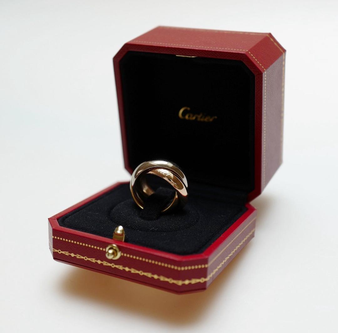 Bague Trinity Cartier XL - Or 18 carats 3 couleurs - Ensemble complet (2024)
