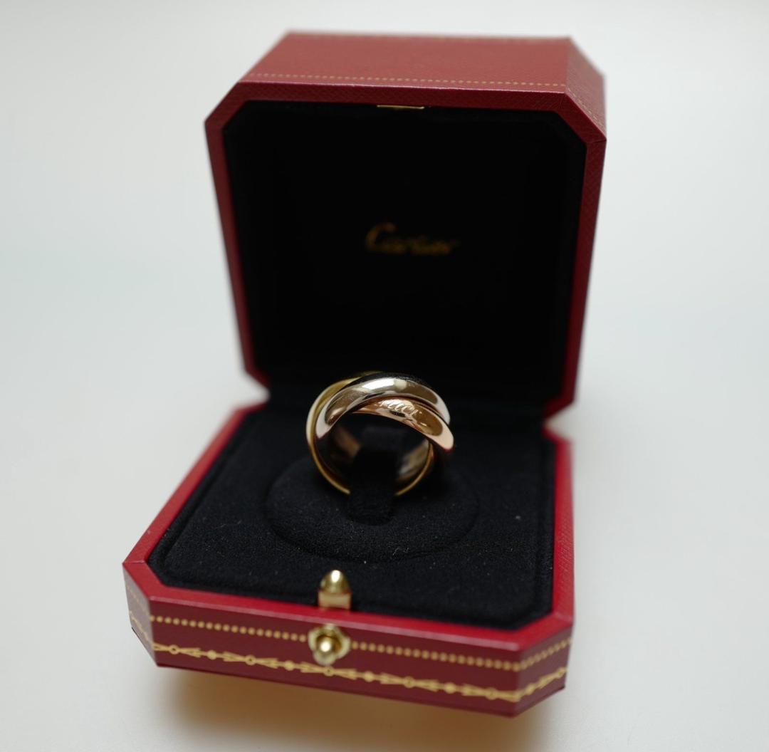 Bague Trinity Cartier XL - Or 18 carats 3 couleurs - Ensemble complet (2024)