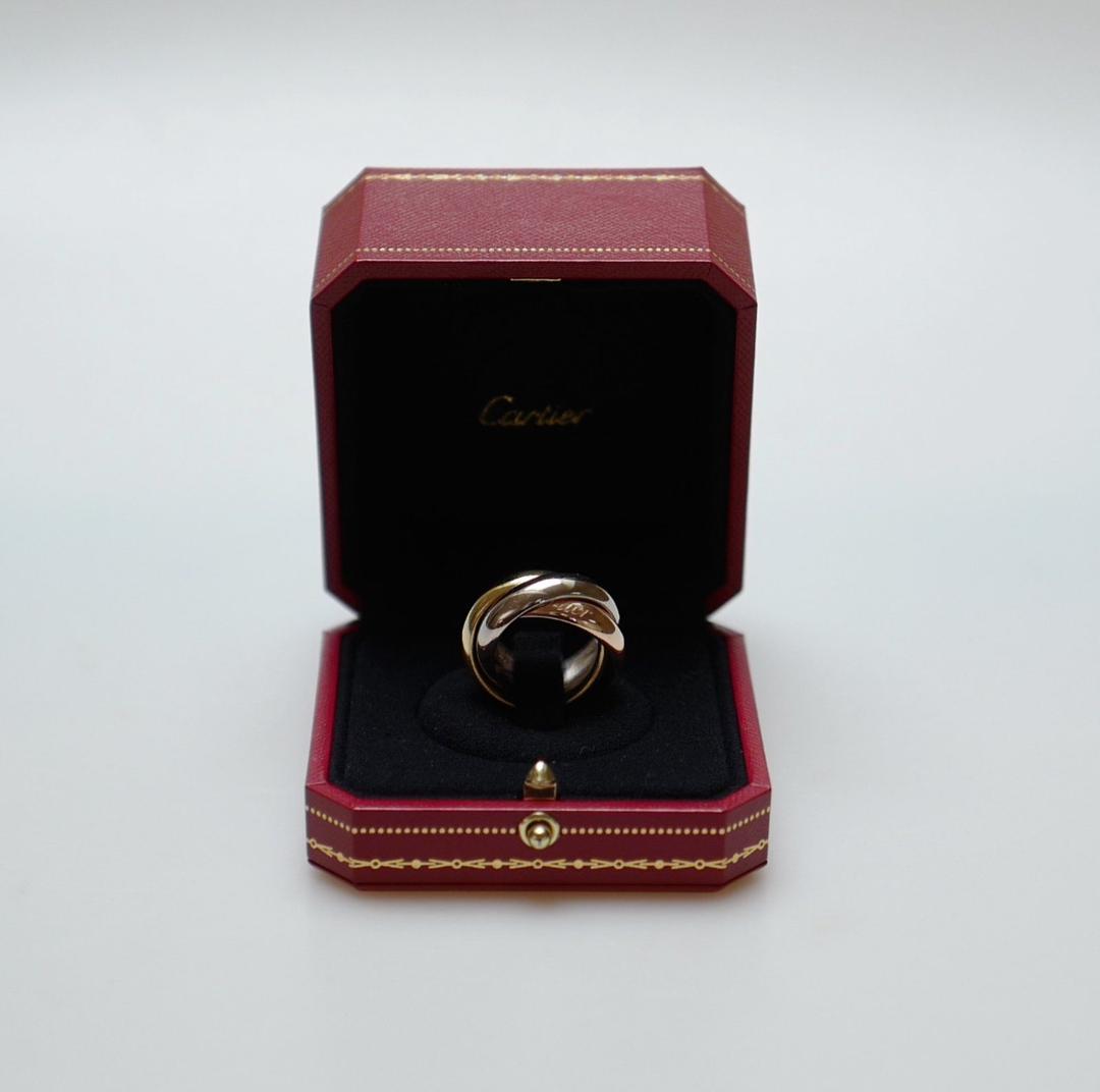 Bague Trinity Cartier XL - Or 18 carats 3 couleurs - Ensemble complet (2024)