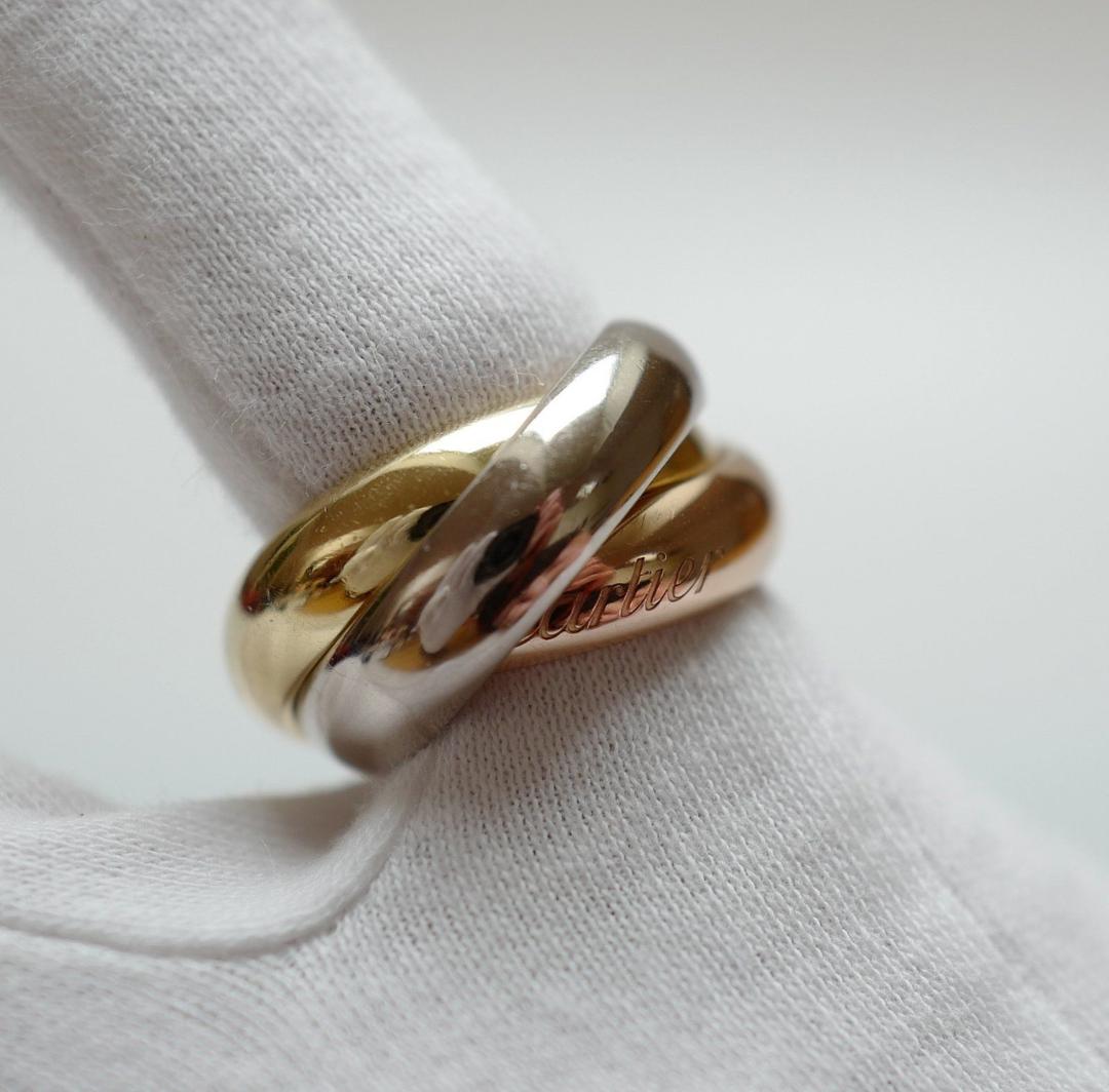 Bague Trinity Cartier XL - Or 18 carats 3 couleurs - Ensemble complet (2024)
