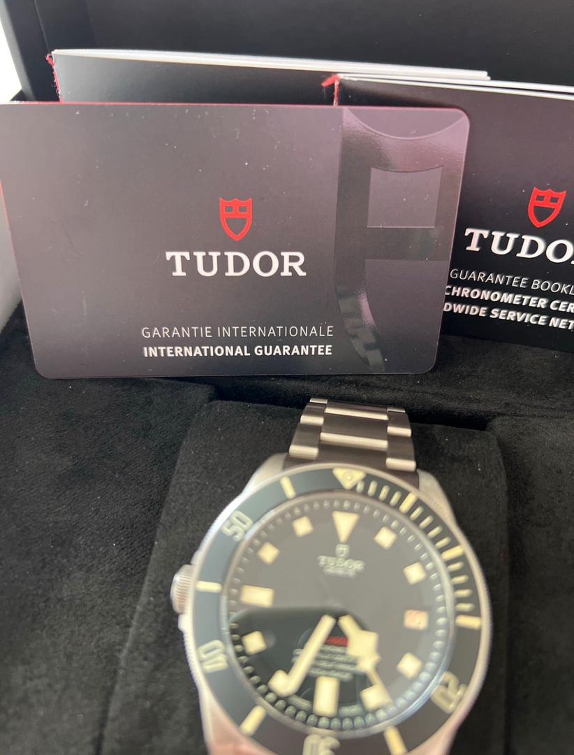 Tudor Pegalos Titane 42 mm, poignet gauche, excellent état, avec accessoires
