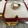 Bague authentique Cartier en or Trinity et diamants, taille 4 1/4, excellent état