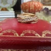 Bague authentique Cartier en or Trinity et diamants, taille 4 1/4, excellent état